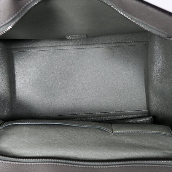 Celine Trapeze Leather 2-Way Handbag Turn-Lock front Closure Leather-Lined Sage - Picture 5 of 13
